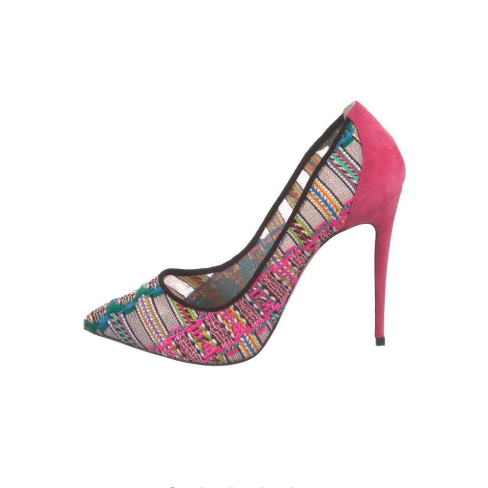 Multi-color pink Authentic Christian Louboutin worn 2x. Smoke-free environment.